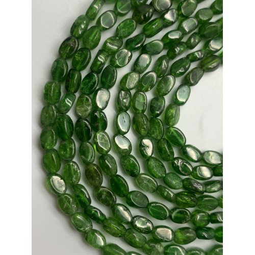 Каменные бусины, Хромдиопсид, люкс, фриформы, 6х4 мм, длина нити 38 см