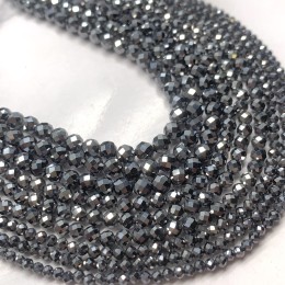Каменные бусины, Терагерц, шарик огранка, 4 мм, длина нити 38 см