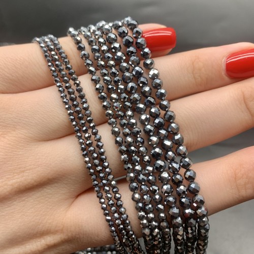 Каменные бусины, Терагерц, шарик огранка, 3 мм, длина нити 38 см