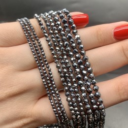 Каменные бусины, Терагерц, шарик огранка, 4 мм, длина нити 38 см