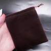 Мешочек, люкс, бархат, размер 12 х 10 см, коричневый