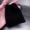 Мешочек, люкс, бархат, размер 12 х 10 см, черный