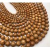 Каменные бусины, Яшма, "деревянная", шарик гладкий, 12 мм, длина нити 38 см