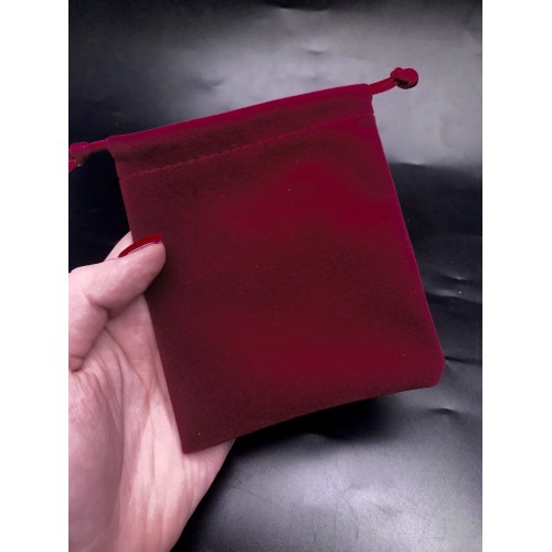 Мешочек, люкс, бархат, размер 12 х 10 см, бордовый