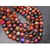 Каменные бусины, Агат, тонированный, "Леденцы", микс цветов, шайба 15х9 мм, длина нити 38 см