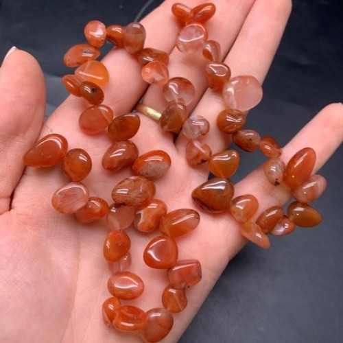 Каменные бусины, Сердолик Мульти, фриформы, 14х10 мм, длина нити 38 см