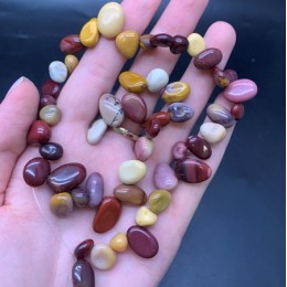 Каменные бусины, Яшма Мукаит, фриформы, 15х11 мм, длина нити 38 см