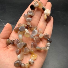 Каменные бусины, Агат Ботсвана, фриформы, 15х10 мм, длина нити 38 см