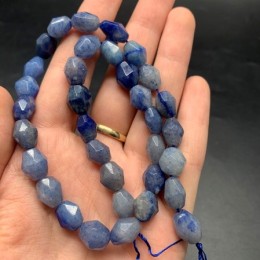 Каменные бусины, Содалит, фриформы, огранка, 11х9 мм, длина нити 38 см
