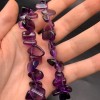 Каменные бусины, Аметист, фриформы, 18х10 мм, длина нити 38 см