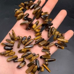 Каменные бусины, Тигровый глаз, фриформы, 20х6 мм, длина нити 38 см