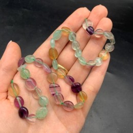 Каменные бусины, Флюорит, фриформы, 11х9 мм, длина нити 38 см