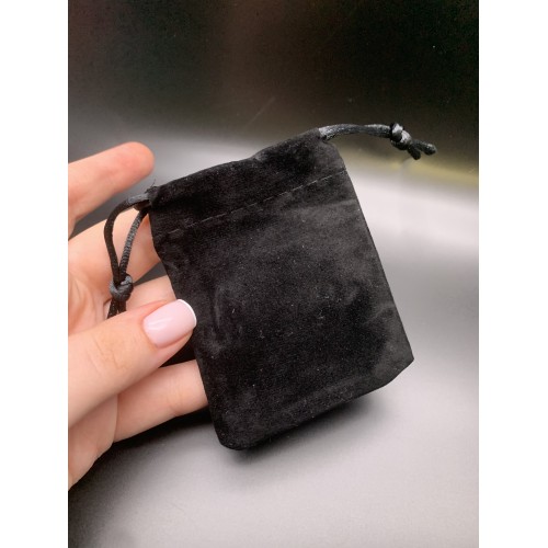 Мешочек, велюр, размер 8,5х7 см, чёрный