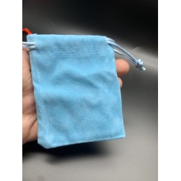 Мешочек, велюр, размер 8,5х7 см, голубой
