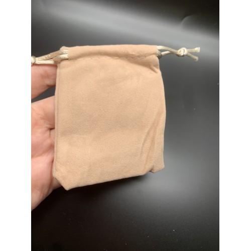 Мешочек, велюр, размер 8,5х7 см, бежевый