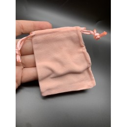 Мешочек, велюр, размер 8,5х7 см, розовый