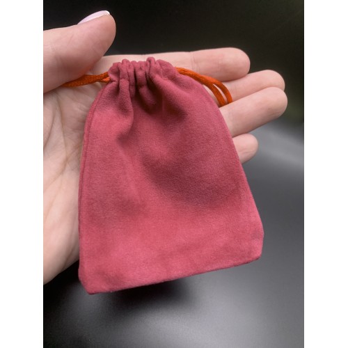 Мешочек, велюр, размер 8,5х7 см, темно-розовый