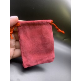 Мешочек, велюр, размер 8,5х7 см, темно-розовый