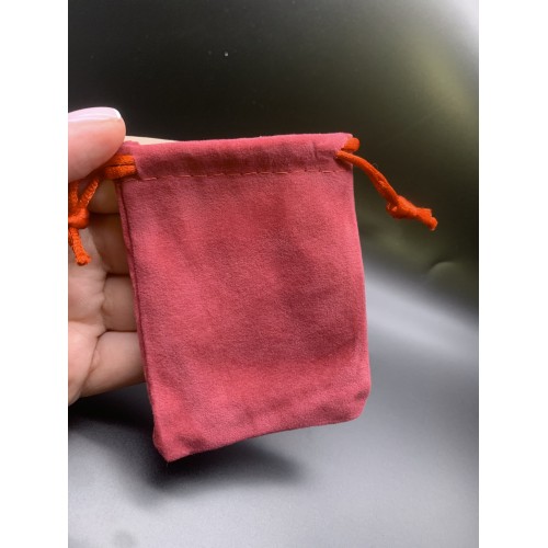 Мешочек, велюр, размер 8,5х7 см, темно-розовый