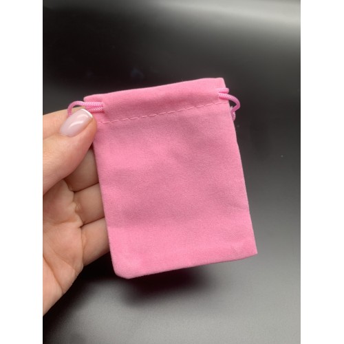 Мешочек, бархат, размер 8,5х7 см, розовый