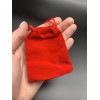 Мешочек, бархат, размер 8,5х7 см, красный