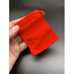 Мешочек, бархат, размер 8,5х7 см, красный