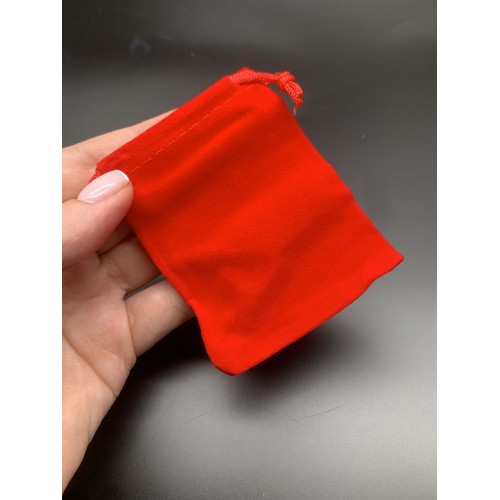 Мешочек, бархат, размер 8,5х7 см, красный
