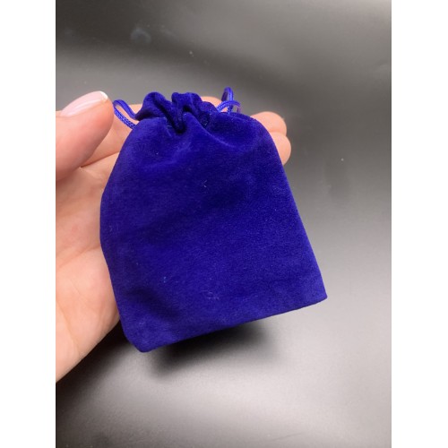 Мешочек, бархат, размер 8,5х7 см, синий