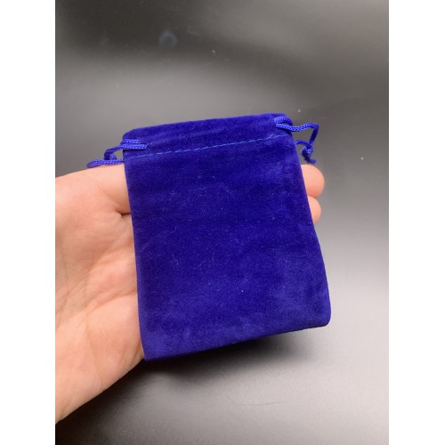 Мешочек, бархат, размер 8,5х7 см, синий