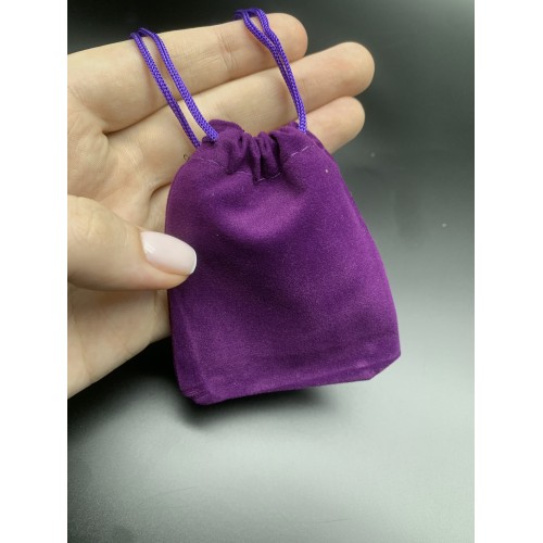 Мешочек, бархат, размер 8,5х7 см, фиолетовый