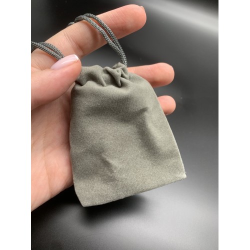 Мешочек, бархат, размер 8,5х7 см, серый
