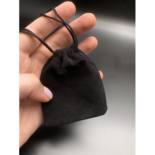 Мешочек, бархат, размер 8,5х7 см, черный