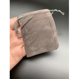 Мешочек, бархат, размер 8,5х7 см, темно-серый