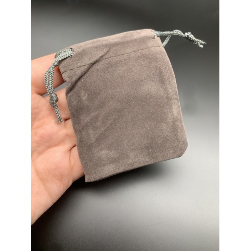 Мешочек, бархат, размер 8,5х7 см, темно-серый