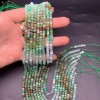 Каменные бусины, Хризопраз, кубик, ювелирная огранка, 5х5 мм, длина нити 38 см