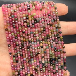 Каменные бусины, Турмалин, шарик огранка, 3 мм, длина нити 38 см 14733