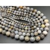 Каменные бусины, Агат Бамбуковый, шарик гладкий, 10 мм, длина нити 38-39 см