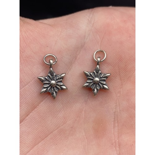 Подвеска "Снежинка" из тайского серебра 925 пробы, 16х10 мм