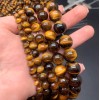 Каменные бусины, Тигровый глаз, шарик гладкий, 10-10,5 мм, длина нити 38 см