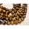 Каменные бусины, Тигровый глаз, шарик гладкий, 16 мм, длина нити 40 см