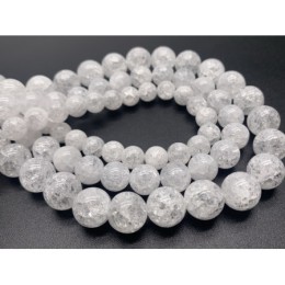 Каменные бусины, "Сахарный" Кварц, прессованный, шарик гладкий, 5,7-6 мм, длина нити 38 см