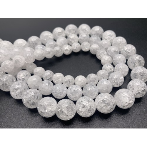 Каменные бусины, "Сахарный" Кварц, прессованный, шарик гладкий, 7.8-8 мм, длина нити 37 см