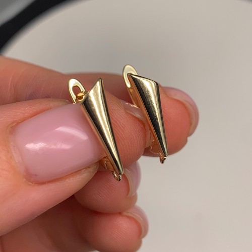 Швензы, латунь, цвет золото, размер 17х11 мм