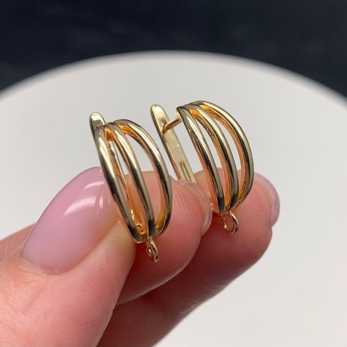 Швензы, латунь, цвет золото, размер 20х13 мм