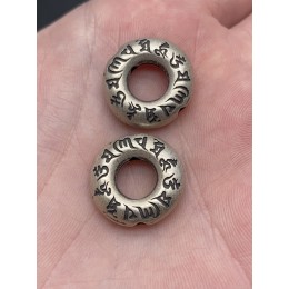 Бусина, из серебра 925 , Мантры, 17х4 мм, цена за шт