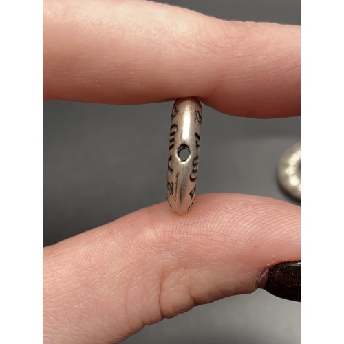 Бусина, из серебра 925 пробы, Мантры, 17х4 мм, цена за шт