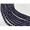 Каменные бусины, Авантюриновое стекло, цвет синий, имитация, шарик огранка, 2 мм, длина нити 38 см