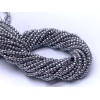 Каменные бусины, Гематит синтетический, серебро, шарик огранка, размер 2 мм, нить 38 см