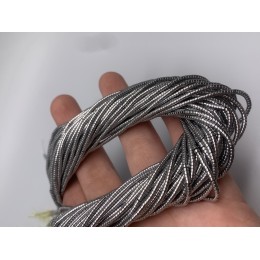 Каменные бусины, Гематит синтетический, серебро, шайба, размер 3х1 мм, нить 38 см