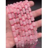 Каменные бусины, Розовый Кварц, не обработанный, столбики, 11х7 мм, длина нити 38 см